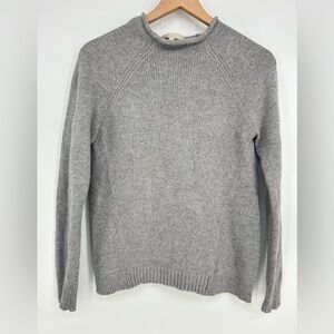 Joan Vass Gray Crewneck Raglan Sweater